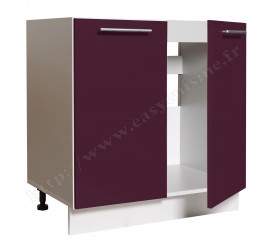 Élément bas sous-évier 80cm 2 portes