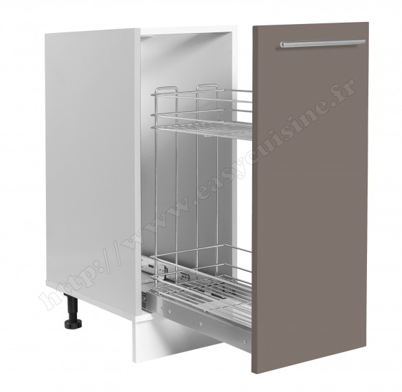 Bas  30 cm avec panier inox coulissant