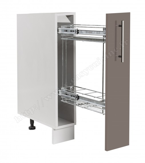 Bas 15 cm avec panier inox coulissant